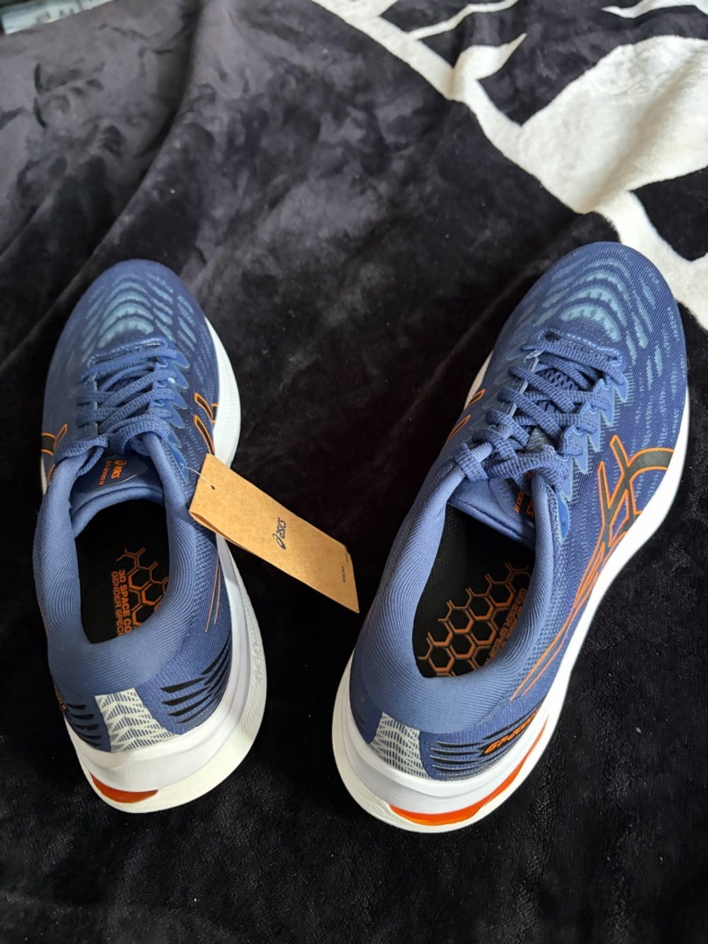 Asics Men's Navy and Orange Performance Running Shoes